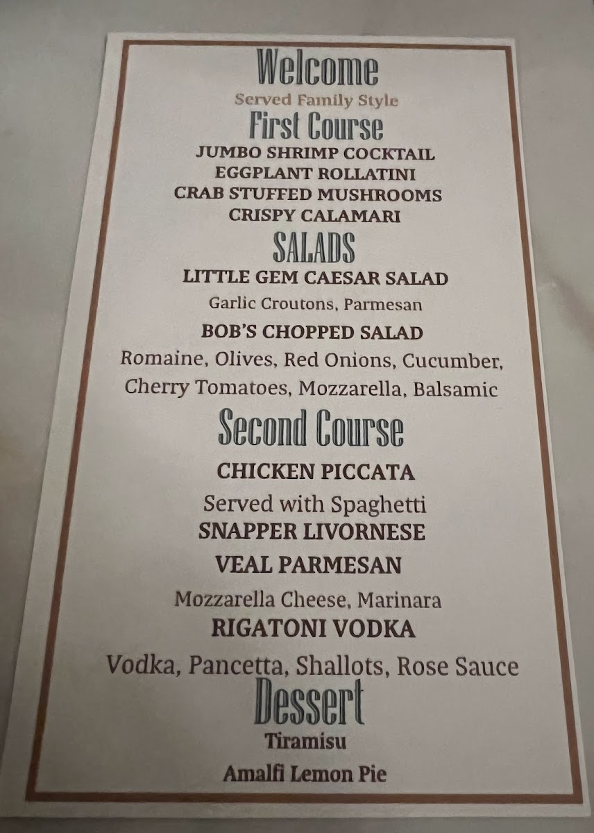 Menu Amante's Italian Restaurant-1