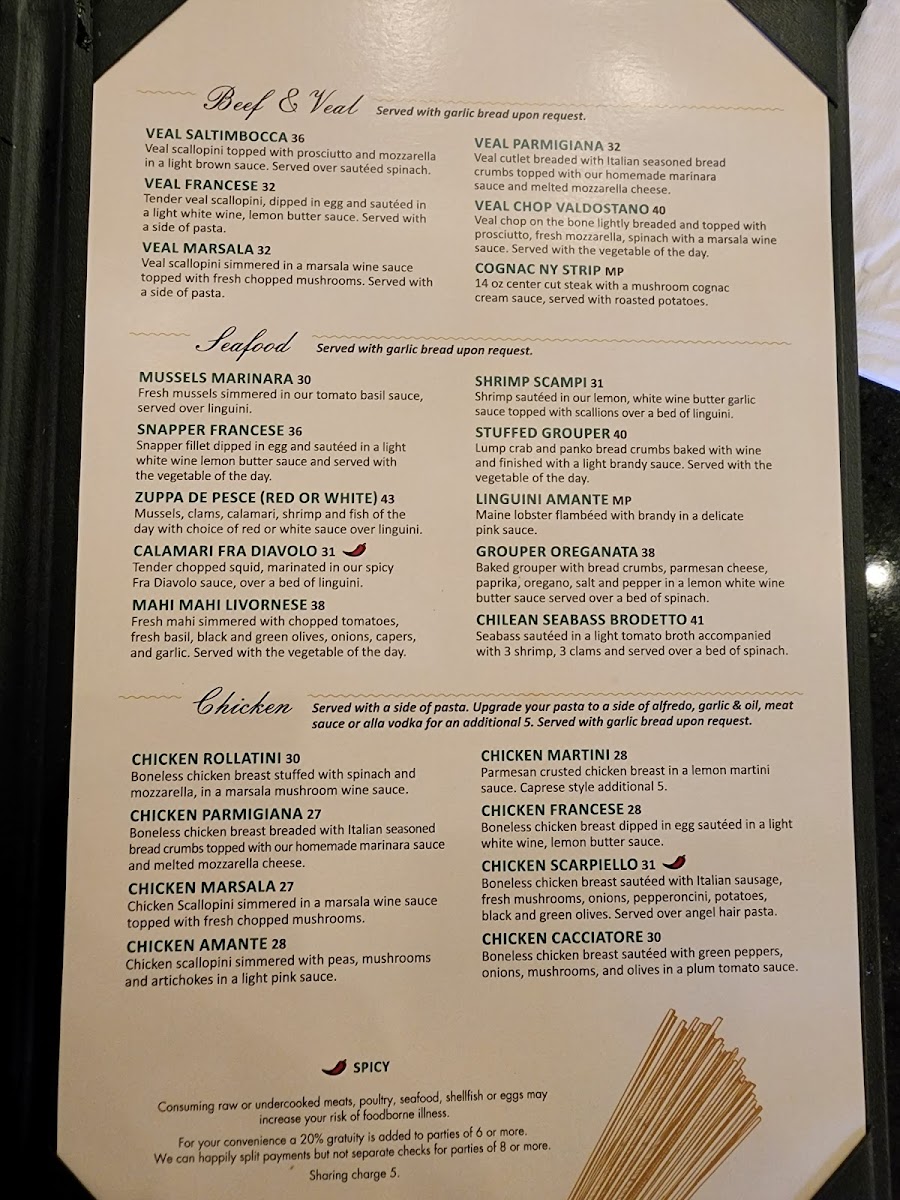 Menu Amante's Italian Restaurant-4