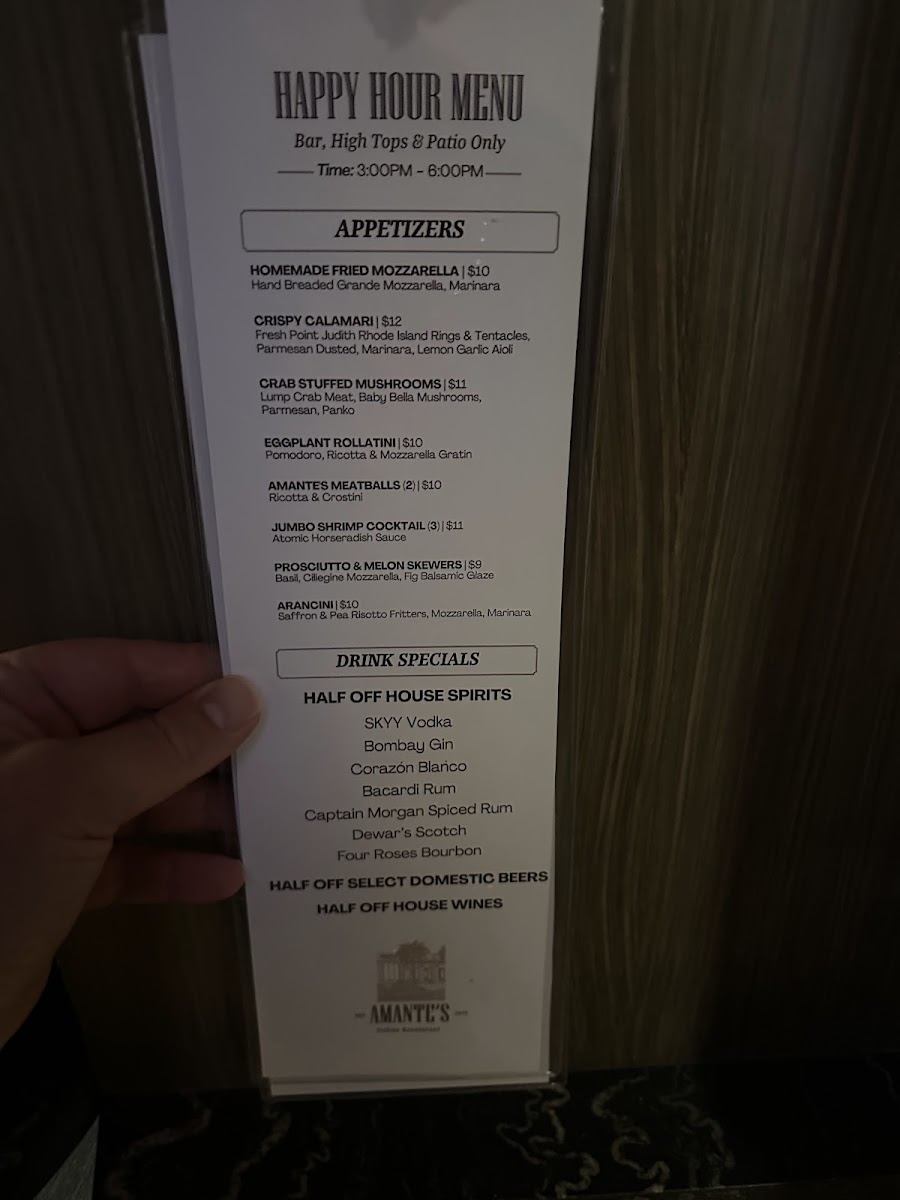 Menu Amante's Italian Restaurant-9